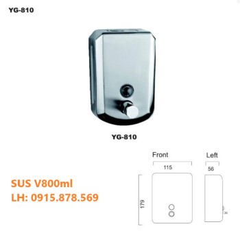 Hộp đựng nước rửa tay treo tường inox304 V800ml (YG-810) 